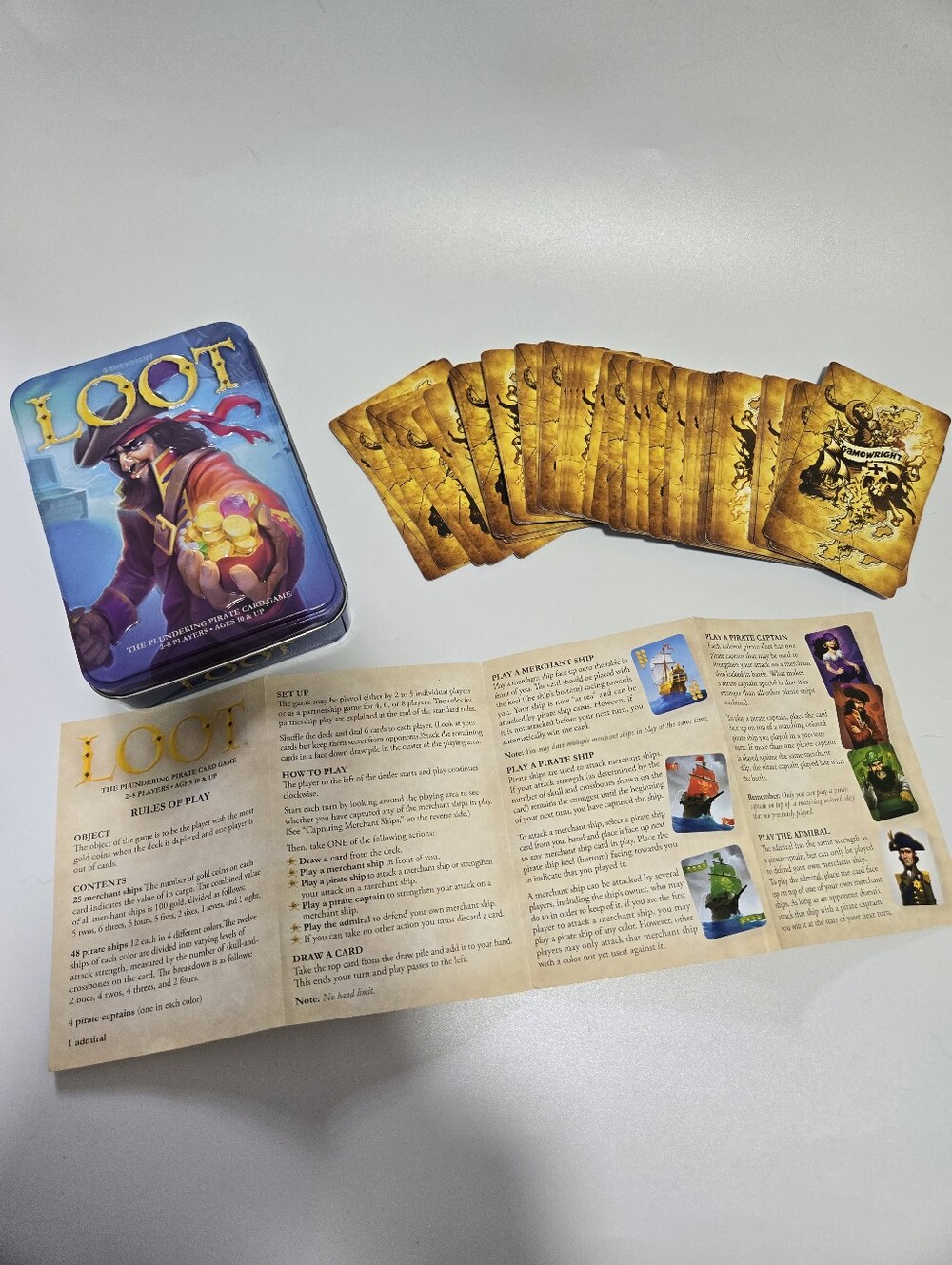Loot The Plundering Pirate Card Game With Tin Gamewright